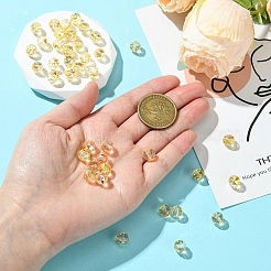 20шт прозрачные гальванические стеклянные бусины&nbsp;EGLA-YW0001-72A