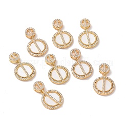 Подвески латунные горный хрусталь KK-I694-01G