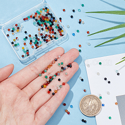 2 нить натурально окрашенных и нагретых разноцветных агатовых бусин G-NB0005-05