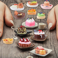 13 шт. 13 стиля смоляная мини имитация наслаждения съесть больше украшения&nbsp;DIY-FH0009-74