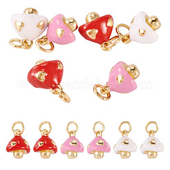 6шт 3 цвета латунные эмалевые подвески&nbsp;KK-TA0002-64