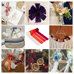 4 рулон двухцветной полиэстеровой ленты с потертостями OCOR-TA0002-87D