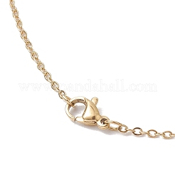 Ожерелья с подвесками в виде полой луны и звезды из нержавеющей стали 304 NJEW-JN04815-01