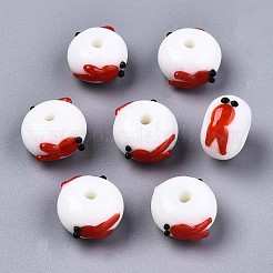 Ручной работы ухабистым Шарики Lampwork&nbsp;LS-LAMP-S194-004D