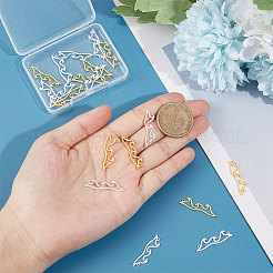 20 шт. 2-х цветные подвески-соединители из нержавеющей стали 304&nbsp;STAS-UN0044-34