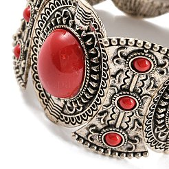 Овальные эластичные браслеты из сплава в богемном стиле для женщин&nbsp;BJEW-H327-03AS