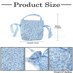 Тканевые высокие жаккардовые цветочные сахарные подарочные сумки на шнурке с ручкой&nbsp;ST-CJ0004-01A