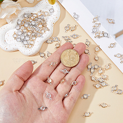 160 шт. 2-х цветные латунные подвески-коннекторы со стразами&nbsp;KK-HS0015-66