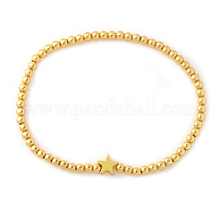 Минималистичные эластичные браслеты из латуни в форме звезды и круглой бусин для женщин.&nbsp;PJ3900