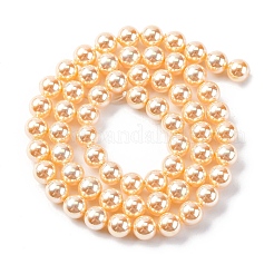 УФ-покрытие перламутровые стеклянные жемчужные бусины нити&nbsp;GLAA-F128-01A-T6