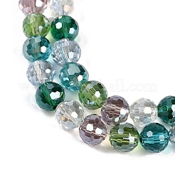 Стеклянные бусины с гальваническим покрытием  EGLA-B009-03