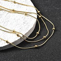 Ожерелья из змейки из нержавеющей стали 304 NJEW-V012-04G