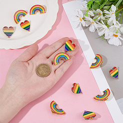 12 шт. 2 эмалевых значка в честь месяца гордости&nbsp;JEWB-ME0001-32