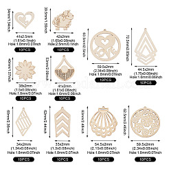 100 шт. 10 стиля WOOD-EL0001-03