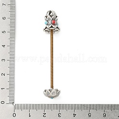 Латунные заготовки для подвесок с бусинами KK-NH0008-06AS