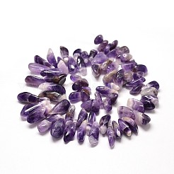 Природный аметист самородки из бисера пряди&nbsp;G-P073-39