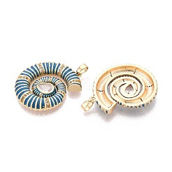 Кулоны с эмалью из латуни с прозрачным кубическим цирконием KK-T071-28G-02