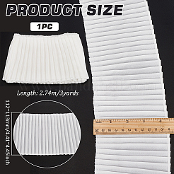 3 ярд полиэстеровых плиссированных кружевных лент OCOR-WH0089-177B