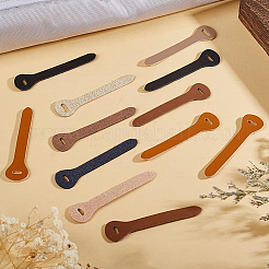 40 шт. 4-х цветная головка для застежки-молнии из коровьей кожи&nbsp;PURS-GF0001-08