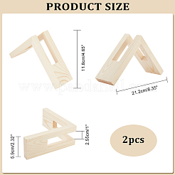 Треугольная деревянная подставка для салфеток DJEW-WH0038-96