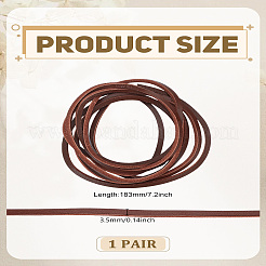 2 шт шнурки из коровьей кожи&nbsp;AJEW-LP0002-54