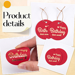 100 шт. плоские круглые золотые слова «с днем рождения»&nbsp;DIY-SP0003-87C