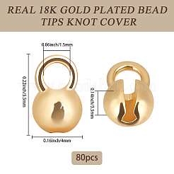 80 шт. латунные наконечники для бусин&nbsp;KK-BBC0023-37