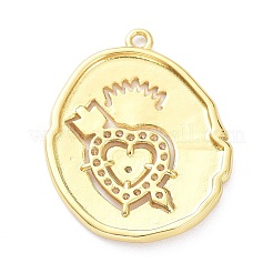 Латунные микропаве прозрачные подвески с фианитом&nbsp;ZIRC-P085-23G