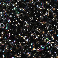 Гальванизированный двухцветный стеклянный бисер SEED-F005-09A-01