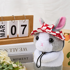 Милая хлопковая шапка с узором «тартан» для собак и кошек&nbsp;AJEW-WH20010-80A