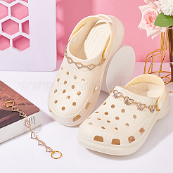 2 комплект цепочек для украшения обуви в виде бабочки/сердцебиения/бесконечности из сплава со стразами&nbsp;FIND-PH0009-95