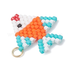 Подвески в виде рыбок из стеклянных бусин&nbsp;PALLOY-MZ01219-02