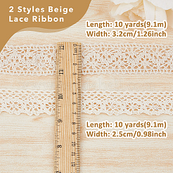 20 ярд хлопковой кружевной ленты 2 стилей OCOR-DC0001-14