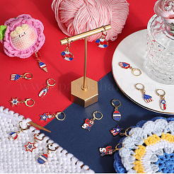 Подвеска-бабочка из сплава с эмалью на День независимости&nbsp;HJEW-SC00057