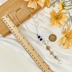 Украшения из стеклянных подвесок от сглаза&nbsp;HJEW-MA00030