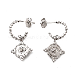 Серьги-гвоздики из нержавеющей стали 304&nbsp;EJEW-F354-03P