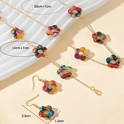 Комплект украшений из цветочного сплава и акрила FS-WG36751-01