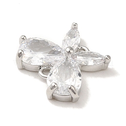 Латунные подвески из прозрачного кубического циркония&nbsp;LS-KK-G499-11P