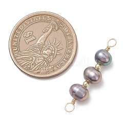 Подвески-коннекторы из натурального культивированного пресноводного жемчуга в форме картофеля&nbsp;PALLOY-JF04929