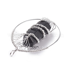 Природные обсидиана большие кулоны&nbsp;G-F702-02P-C