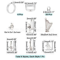 Набор для самостоятельного изготовления колец на музыкальную тему&nbsp;DIY-UN0004-85