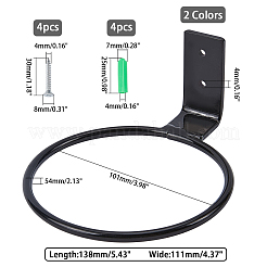 Металлический настенный кронштейн плантатор крючок кольцо для цветочного горшка для дома балкон держатель кольца цветочный горшок AJEW-GA0001-86