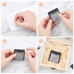 300 шт. 4 квадратных картонных карточки для демонстрации ювелирных изделий&nbsp;AJEW-PH0002-98