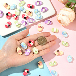 50шт 10 стиля непрозрачные кабошоны из смолы&nbsp;CRES-SC0003-21