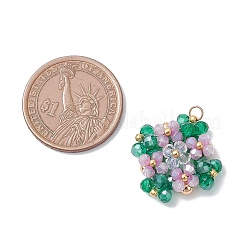 Подвески из стекла с имитацией австрийского хрусталя в форме биконуса&nbsp;PALLOY-MZ00945-04