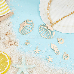 10шт 5 стильные латунные подвески KK-BC0009-32