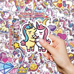 50шт. мультяшная бумажная наклейка с изображением единорога STIC-C012-03