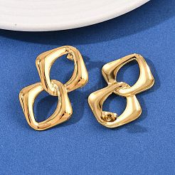 Прямоугольные серьги-гвоздики из нержавеющей стали 304&nbsp;EJEW-I320-14G