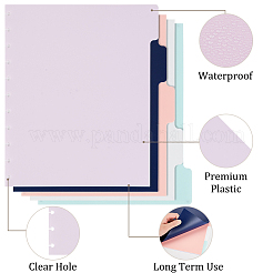 3 комплект/15 листа пластиковых разделителей для блокнота в дисковом переплете&nbsp;DIY-OC0010-55
