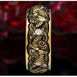 Сплав с хрустальными стразами кольца для пальцев&nbsp;FS-WGD2F4C-05